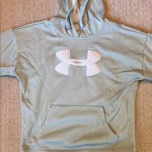 Under Armour Sky Blue Hoodie with White Logo